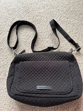 Vera Bradley Black Quilted Crossbody Shoulder Bag